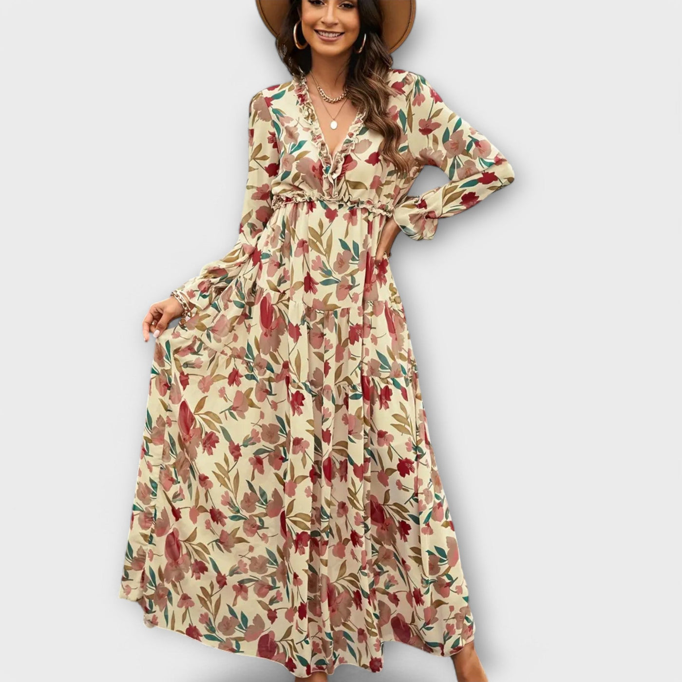 Helen - Abito Elegante - Albicocca