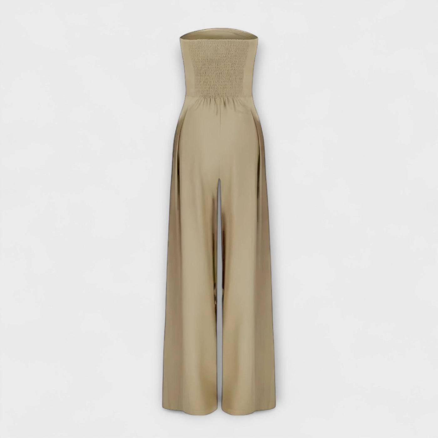 Amélie - Elegante Jumpsuit Senza Spalline - Beige