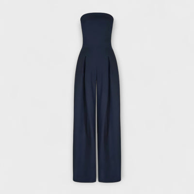 Amélie - Elegante Jumpsuit Senza Spalline - Blu Scuro