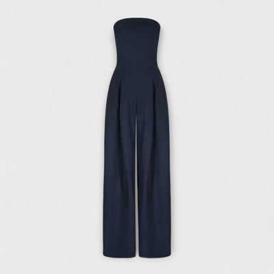 Amélie - Elegante Jumpsuit Senza Spalline - Blu Scuro