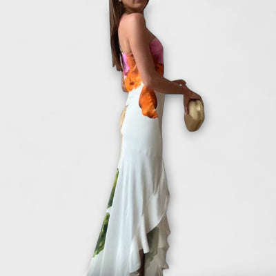 De Sapphire - Elegante Vestito Maxi Patchwork