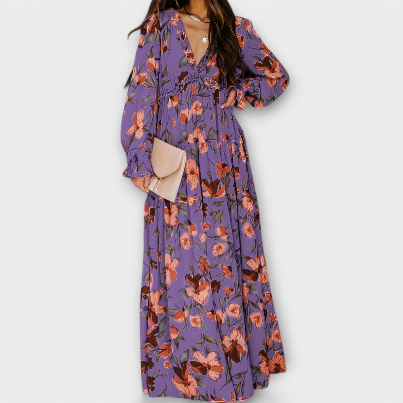 Helen - Abito Elegante - Viola Scuro